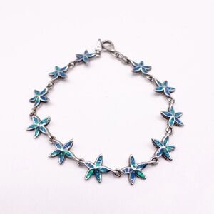 Blue and Silver Starfish Bracelet